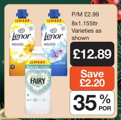 Lenor & Fairy Fabric Softeners