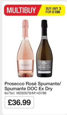 Prosecco Rosé Spumante/Spumante DOC Ex Dry