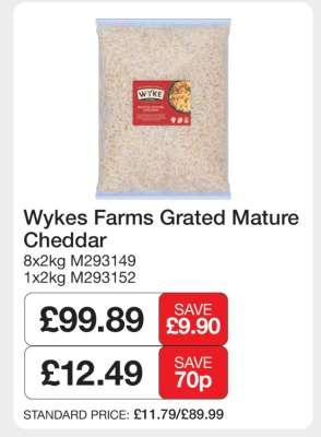 Wykes Farms Grated Mature Cheddar