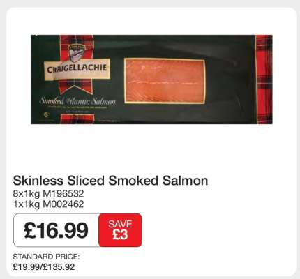 Skinless Sliced Smoked Salmon