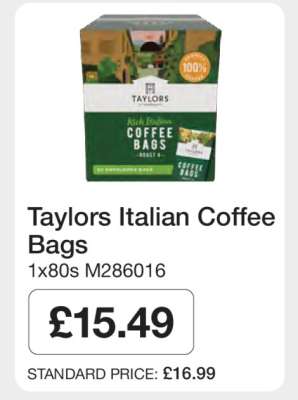 Taylors Italian Coffee Bags