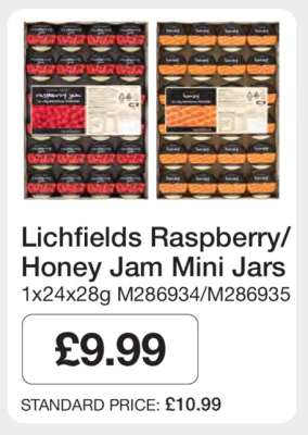 Lichfields Raspberry/Honey Jam Mini Jars