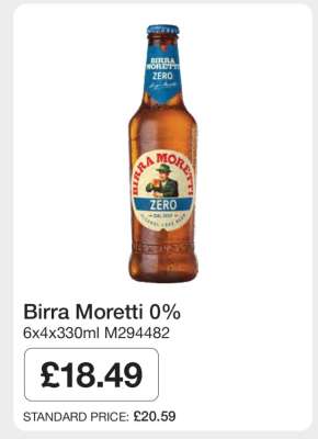 Birra Moretti 0%