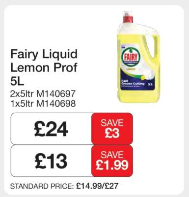 Fairy Liquid Lemon Prof 5L