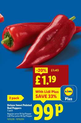 Deluxe Sweet Pointed Red Peppers