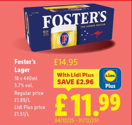 FOSTER’S Lager