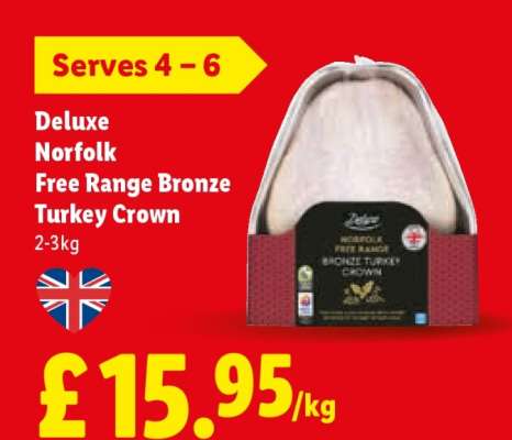 Deluxe Norfolk Free Range Bronze Turkey Crown