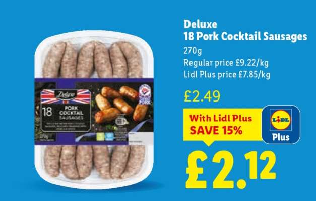 Deluxe 18 Pork Cocktail Sausages