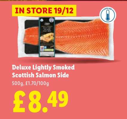 Deluxe Lightly Smoked Scottish Salmon Side