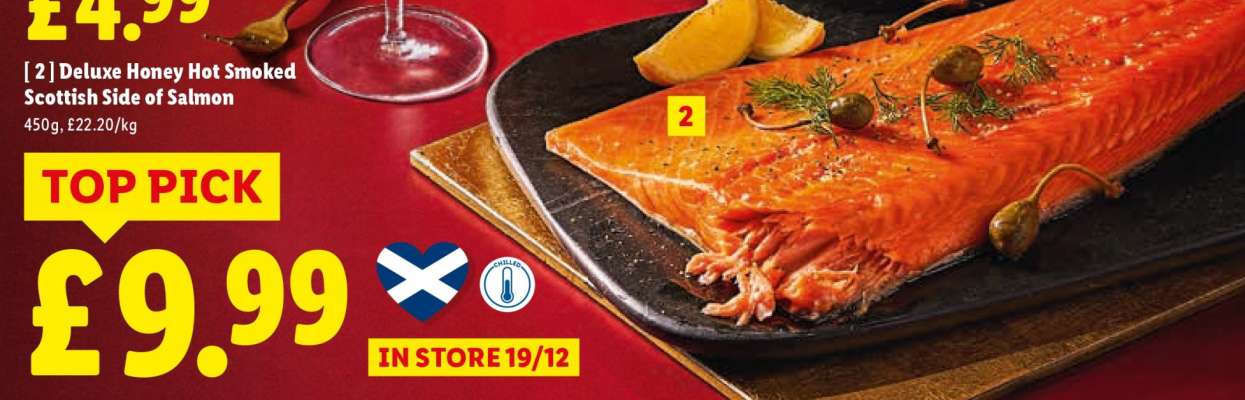 Deluxe Honey Hot Smoked Scottish Side of Salmon