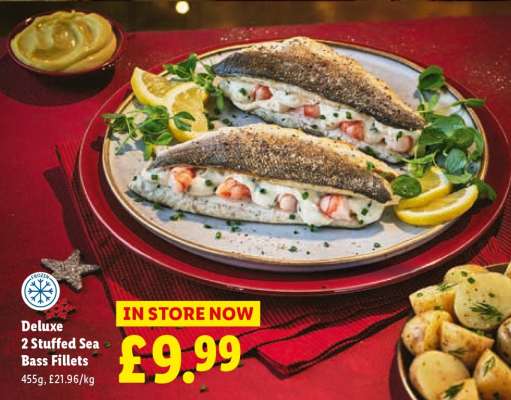 Deluxe 2 Stuffed Sea Bass Fillets
