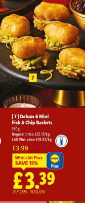 Deluxe 6 Mini Fish & Chip Baskets