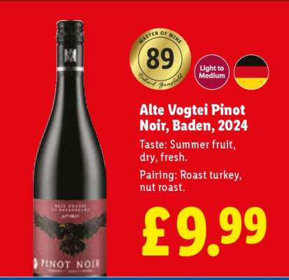 Alte Vogtei Pinot Noir, Baden, 2024