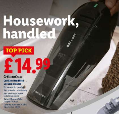 SilverCrest Cordless Handheld Vacuum Cleaner