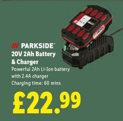 PARKSIDE 20V 2Ah Battery & Charger
