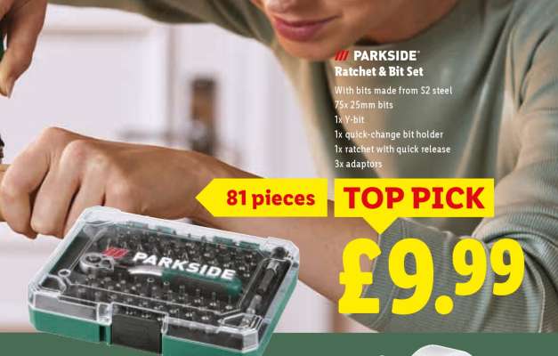 PARKSIDE Ratchet & Bit Set