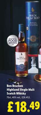 BEN BRACKEN Highland Single Malt Scotch Whisky