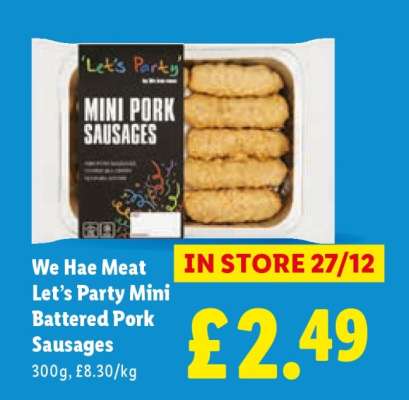 We Hae Meat Let’s Party Mini Battered Pork Sausages