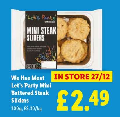 We Hae Meat Let’s Party Mini Battered Steak Sliders