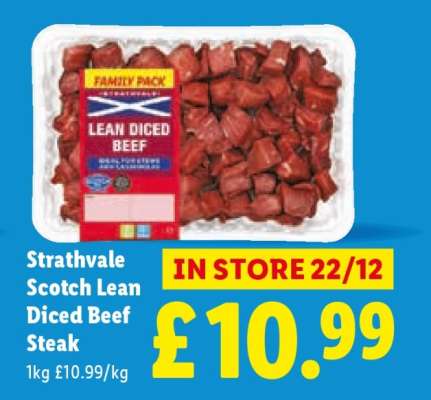 Strathvale Scotch Lean Diced Beef Steak