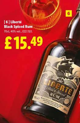 Liberté Black Spiced Rum