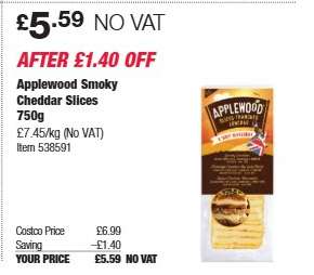 Applewood Smoky Cheddar Slices 750g