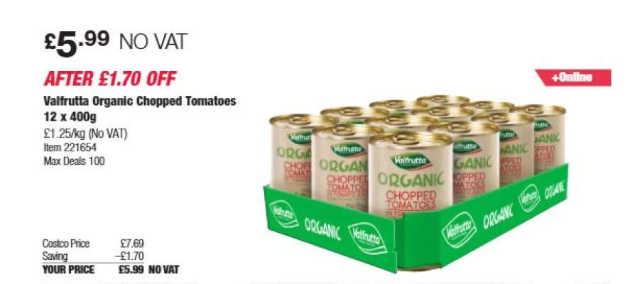 Valfrutta Organic Chopped Tomatoes