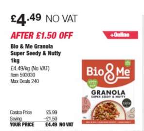 Bio & Me Granola Super Seedy & Nutty 1kg