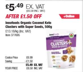 Innofoods Organic Coconut Keto Clusters with Super Seeds, 500g