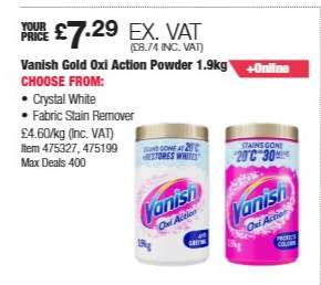 Vanish Gold Oxi Action Powder 1.9kg