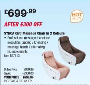 SYNCA CirC Massage Chair in 2 Colours
