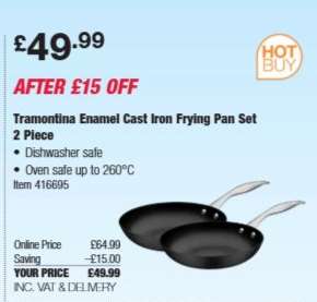Tramontina Enamel Cast Iron Frying Pan Set 2 Piece