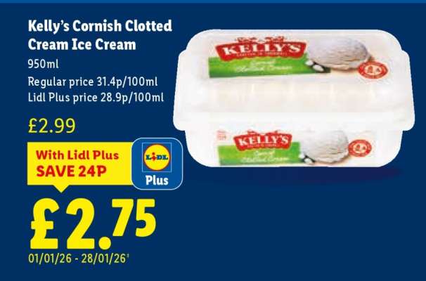 Kelly’s Cornish Clotted Cream Ice Cream