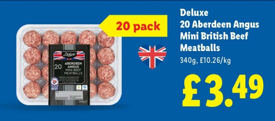 Deluxe 20 Aberdeen Angus Mini British Beef Meatballs