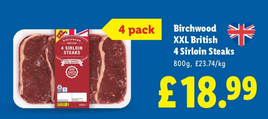 Birchwood XXL British 4 Sirloin Steaks