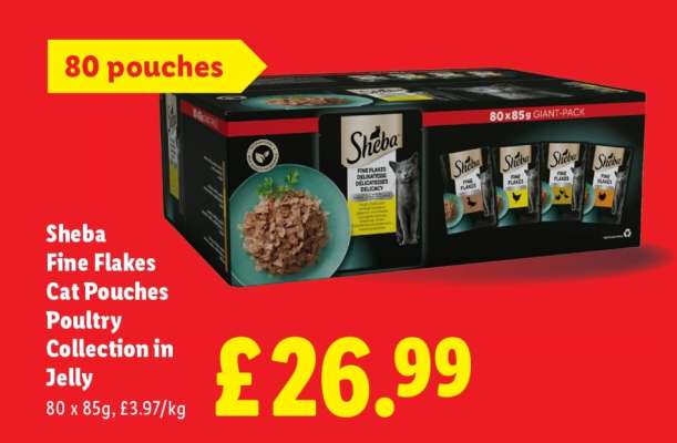 Sheba Fine Flakes Cat Pouches Poultry Collection In Jelly