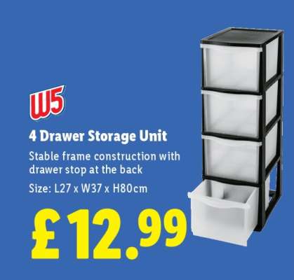 4 Drawer Storage Unit