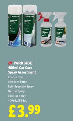 PARKSIDE 400ml Car Care Spray Assortment