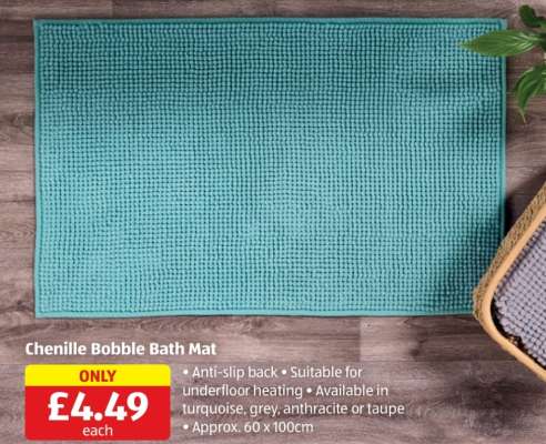 Chenille Bobble Bath Mat