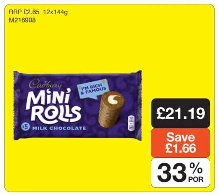 Cadbury Mini Rolls Milk Chocolate