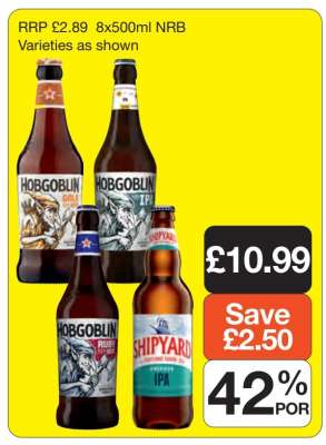 Hobgoblin & Shipyard Beer