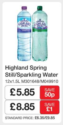Highland Spring Still/Sparkling Water