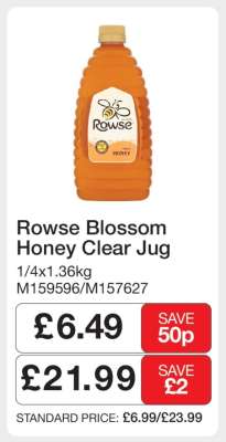 Rowse Blossom Honey Clear Jug