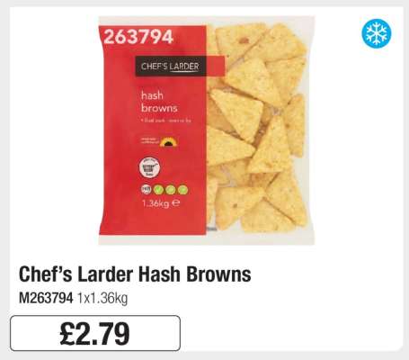 Chef’s Larder Hash Browns