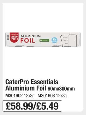 CaterPro Essentials Aluminium Foil 60mx300mm