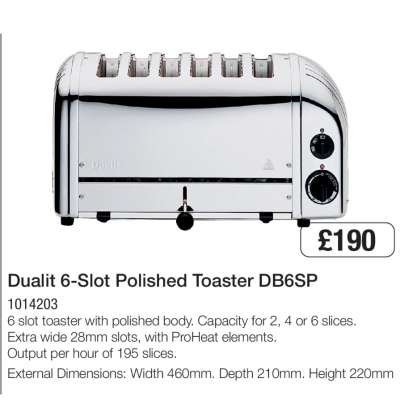 Dualit 6-Slot Polished Toaster DB6SP