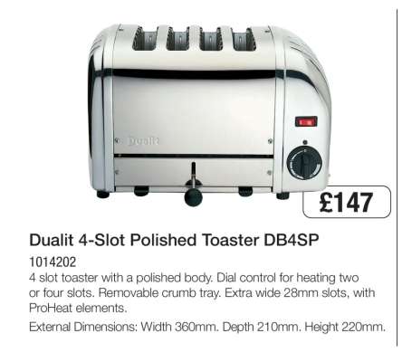 Dualit 4-Slot Polished Toaster DB4SP