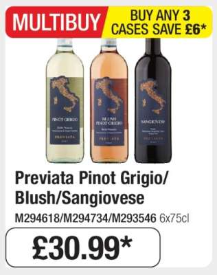 Previata Pinot Grigio/Blush/Sangiovese