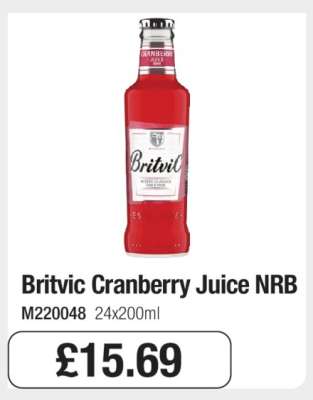 Britvic Cranberry Juice NRB