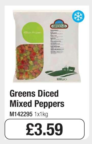 Greens Diced Mixed Peppers